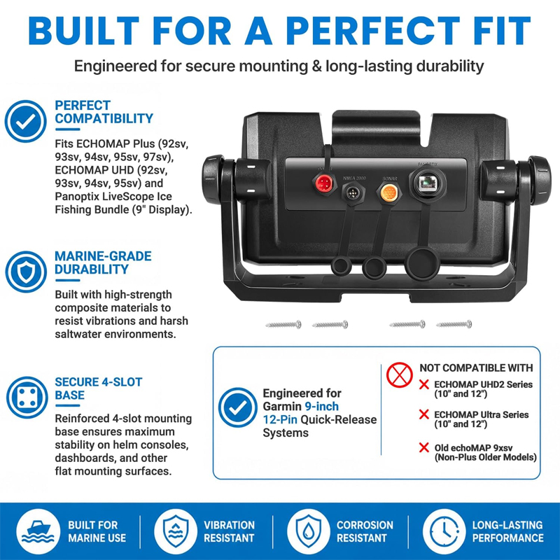 Garmin ECHOMAP Plus ve UHD 9 i - Fish Finder Mount incelemesi ve fiyatı